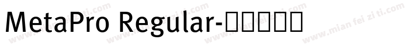 MetaPro Regular字体转换